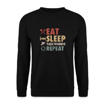 Taekwondo - Sweat-shirt Unisexe - noir - Devant - Alina (178cm) & Michal (187cm)