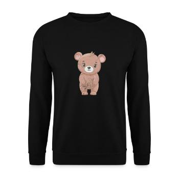 Nounours - Sweat-shirt Unisexe - noir - Devant - Alina (178cm) & Michal (187cm)