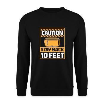 VR Virtual Reality - Unisex Sweatshirt - black - Front - Alina (178cm) & Michal (187cm)