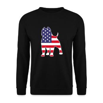 Bouledogue américain - Sweat-shirt Unisexe - noir - Devant - Alina (178cm) & Michal (187cm)