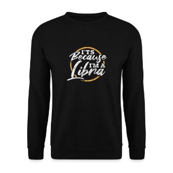 Libra Zodiac Sign Horoscope Astrology Gift - Unisex Sweatshirt - black - Front - Alina (178cm) & Michal (187cm)