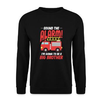 Big Brother Sibling Sister Gift - Unisex Sweatshirt - black - Front - Alina (178cm) & Michal (187cm)