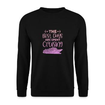 Cruise Cruise Ship Holiday Ship Gift - Unisex Sweatshirt - black - Front - Alina (178cm) & Michal (187cm)