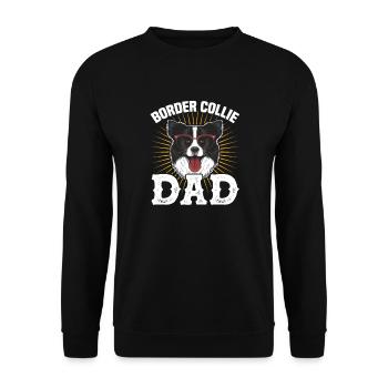 Border Collie Dad Dog Dog Herding Dog Gift - Unisex Sweatshirt - black - Front - Alina (178cm) & Michal (187cm)