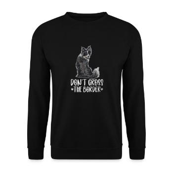 Border Collie - Unisex Sweatshirt - black - Front - Alina (178cm) & Michal (187cm)