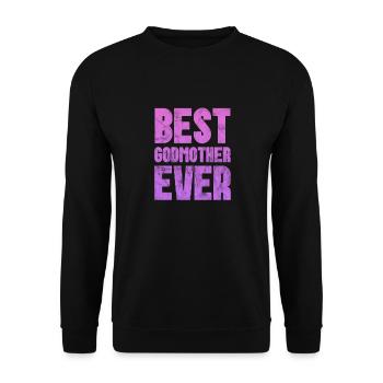 Marraine Tante Marraine Baptême Nièce Neveu Cadeau - Sweat-shirt Unisexe - noir - Devant - Alina (178cm) & Michal (187cm)