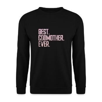 Marraine Tante Marraine Baptême Nièce Neveu Cadeau - Sweat-shirt Unisexe - noir - Devant - Alina (178cm) & Michal (187cm)