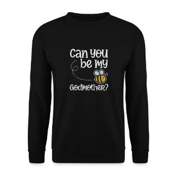 Marraine Tante Marraine Baptême Nièce Neveu Cadeau - Sweat-shirt Unisexe - noir - Devant - Alina (178cm) & Michal (187cm)