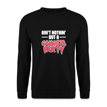 Hip Hop Rap Musik Rapper Hiphop Geschenk - Unisex Pullover - Schwarz - Vorne - Alina (178cm) & Michal (187cm)
