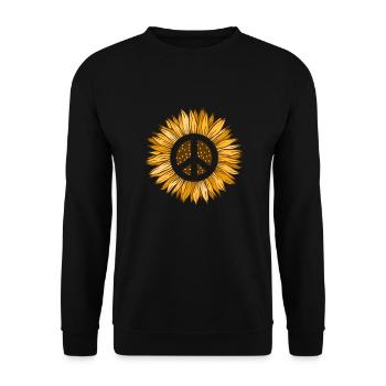 Hippie Peace Flower Power Amour Paix Cadeau - Sweat-shirt Unisexe - noir - Devant - Alina (178cm) & Michal (187cm)