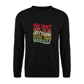 Hippy - Unisex Sweatshirt - black - Front - Alina (178cm) & Michal (187cm)