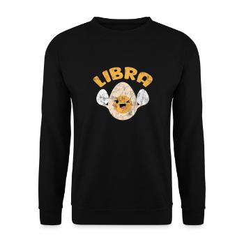 Libra Zodiac Sign Horoscope Astrology Gift - Unisex Sweatshirt - black - Front - Alina (178cm) & Michal (187cm)