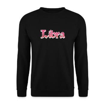 Libra Zodiac Sign Horoscope Astrology Gift - Unisex Sweatshirt - black - Front - Alina (178cm) & Michal (187cm)