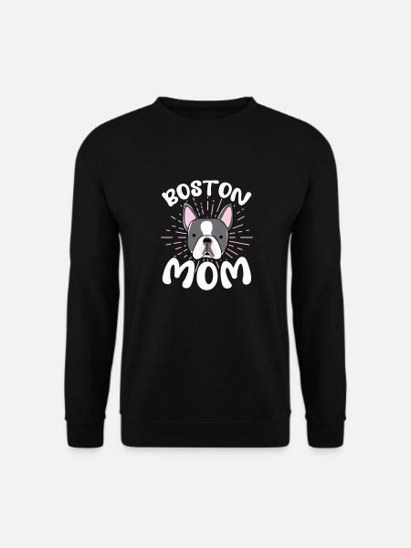 Boston Terrier Mom Hund Hunde Frauchen Geschenk - Unisex Pullover - Schwarz