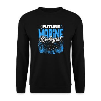Meeresbiologie - Unisex Pullover - Schwarz - Vorne - Alina (178cm) & Michal (187cm)