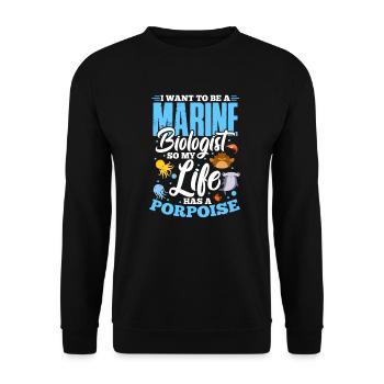 Marine biology - Unisex Sweatshirt - black - Front - Alina (178cm) & Michal (187cm)