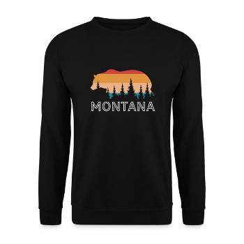 Montana - Unisex Sweatshirt - black - Front - Alina (178cm) & Michal (187cm)