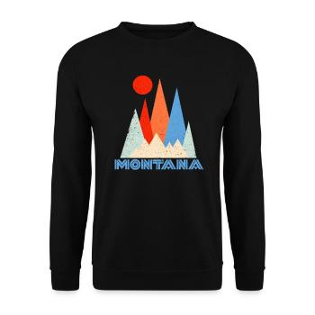 Montana Amérique USA Helena Mountains Cadeau - Sweat-shirt Unisexe - noir - Devant - Alina (178cm) & Michal (187cm)