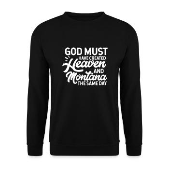 Montana - Unisex Pullover - Schwarz - Vorne - Alina (178cm) & Michal (187cm)