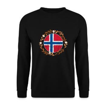 Norvège Scandinavie Norge Norwegian Gift - Sweat-shirt Unisexe - noir - Devant - Alina (178cm) & Michal (187cm)