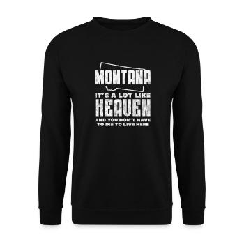 Montana Amérique USA Helena Mountains Cadeau - Sweat-shirt Unisexe - noir - Devant - Alina (178cm) & Michal (187cm)