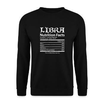 Libra Zodiac Sign Horoscope Astrology Gift - Unisex Sweatshirt - black - Front - Alina (178cm) & Michal (187cm)