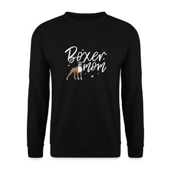 Boxer Maman Chien Chien Allemand Boxer Cadeau - Sweat-shirt Unisexe - noir - Devant - Alina (178cm) & Michal (187cm)