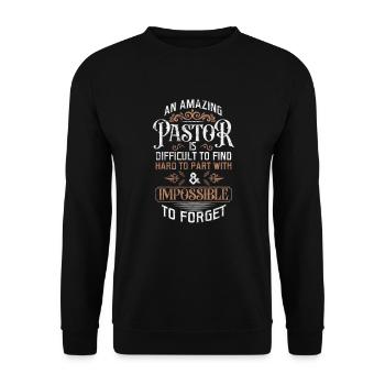 Ruhestand Pastor - Unisex Pullover - Schwarz - Vorne - Alina (178cm) & Michal (187cm)