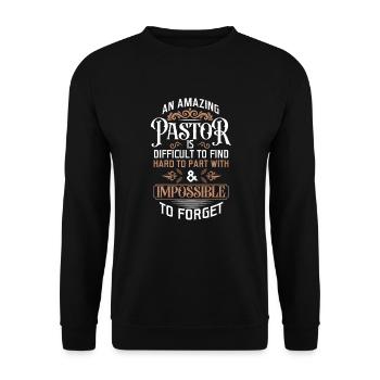 Retraite Pasteur Pension Pension Pension Cadeau - Sweat-shirt Unisexe - noir - Devant - Alina (178cm) & Michal (187cm)