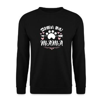 Shiba Inu - Unisex Sweatshirt - black - Front - Alina (178cm) & Michal (187cm)