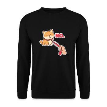 Shiba Inu - Unisex Sweatshirt - black - Front - Alina (178cm) & Michal (187cm)