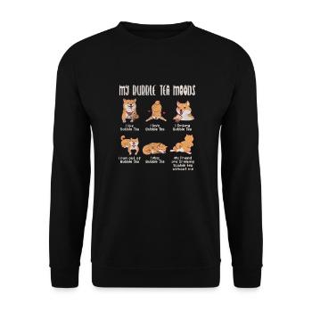 Shiba Inu Dog Dog Lover Dog Breed Gift - Unisex Sweatshirt - black - Front - Alina (178cm) & Michal (187cm)