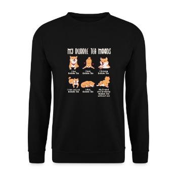 Shiba Inu - Unisex Sweatshirt - black - Front - Alina (178cm) & Michal (187cm)