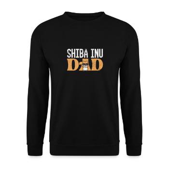 Shiba Inu Dad Hund Hundeliebhaber Geschenk - Unisex Pullover - Schwarz - Vorne - Alina (178cm) & Michal (187cm)