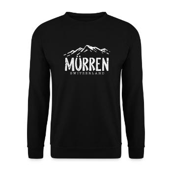 Schweiz Mürren Schweizer Swiss Alpen Geschenk - Unisex Pullover - Schwarz - Vorne - Alina (178cm) & Michal (187cm)