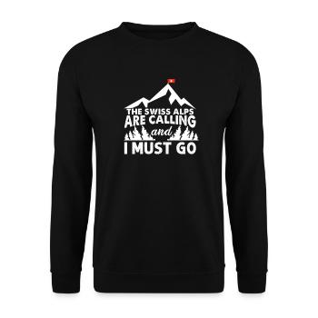 Switzerland - Unisex Sweatshirt - black - Front - Alina (178cm) & Michal (187cm)