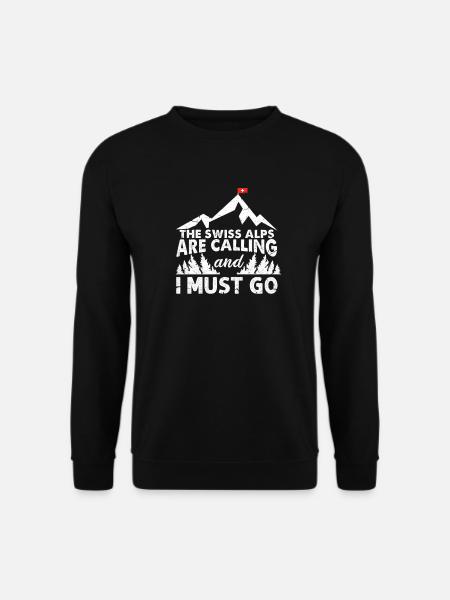 Schweiz Schweizer Swiss Alpen Geschenk - Unisex Pullover - Schwarz