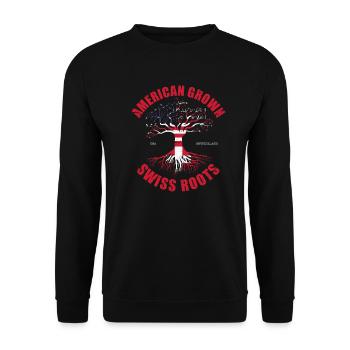 Suisse Amérique Suisse Alpes suisses Cadeau - Sweat-shirt Unisexe - noir - Devant - Alina (178cm) & Michal (187cm)