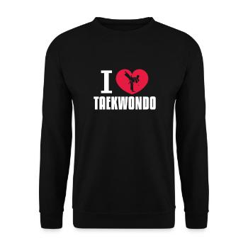Taekwondo Tae Kwon Do Martial Arts Gift - Unisex Sweatshirt - black - Front - Alina (178cm) & Michal (187cm)