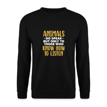 Tierarzt - Unisex Pullover - Schwarz - Vorne - Alina (178cm) & Michal (187cm)