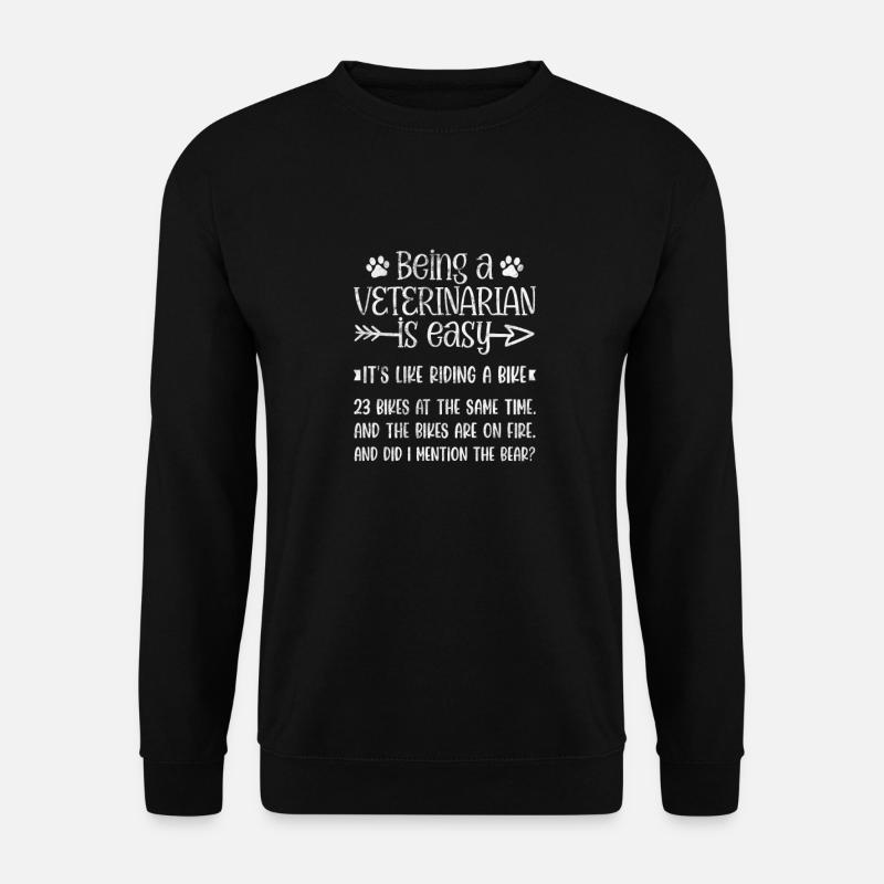 Tierarzt Tiermedizin Tierärztin Veterinär Geschenk - Unisex Pullover - Schwarz