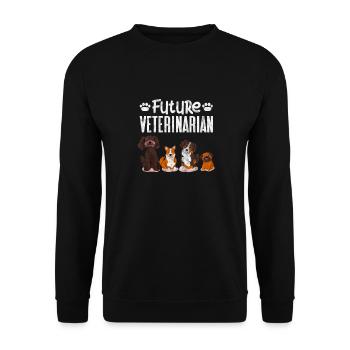 Veterinarian Veterinary Medicine Veterinarian Veterinary Gift - Unisex Sweatshirt - black - Front - Alina (178cm) & Michal (187cm)