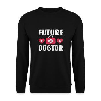 Veterinarian Veterinary Medicine Veterinarian Veterinary Gift - Unisex Sweatshirt - black - Front - Alina (178cm) & Michal (187cm)