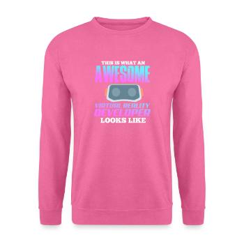 VR Virtual Reality - Unisex Pullover - Pink - Vorne