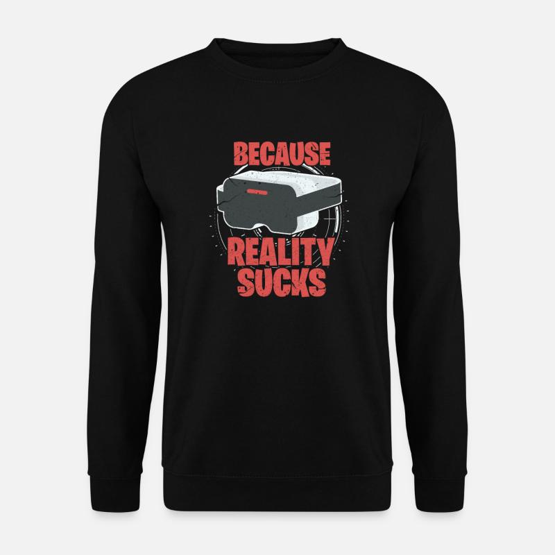 VR Virtual Reality Gamer Gift - Unisex Sweatshirt - black
