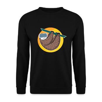 VR Virtual Reality - Unisex Sweatshirt - black - Front - Alina (178cm) & Michal (187cm)
