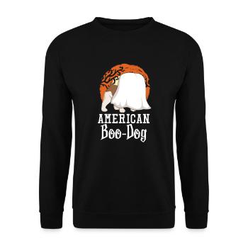 Bouledogue américain Halloween - Sweat-shirt Unisexe - noir - Devant - Alina (178cm) & Michal (187cm)