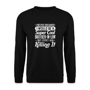 Brother - Unisex Sweatshirt - black - Front - Alina (178cm) & Michal (187cm)