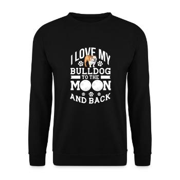 Bouledogue américain - Sweat-shirt Unisexe - noir - Devant - Alina (178cm) & Michal (187cm)