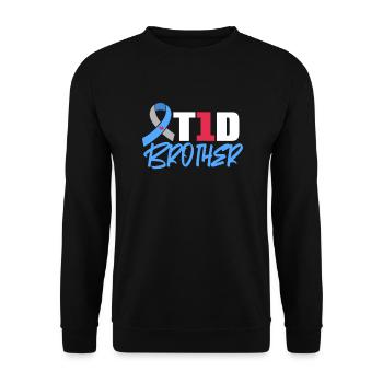Big Brother Sibling Sister Gift - Unisex Sweatshirt - black - Front - Alina (178cm) & Michal (187cm)
